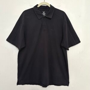 Patagonia Black Organic Cotton Everyday Polo Shirt Men's XL Soft Casu